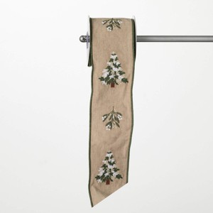 15'L Sullivans Christmas Tan Christmas Tree Ribbon, Brown - 1 of 3