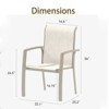 DSVIMOY 2pcs Garden Patio Chairs, All Weather Outdoor Dining Chairs for Garden, Poolsides, Cream, 22.1"*25.2"*36" - 3 of 4