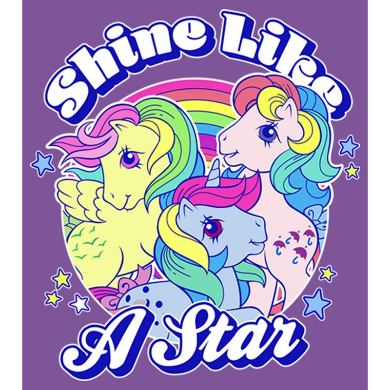 Girl's My Little Pony Shine Like a Star Circle T-Shirt, 2 of 5