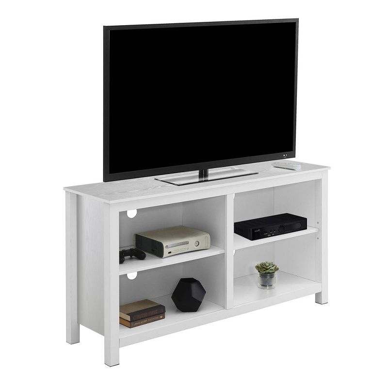 Montana Highboy TV Stand for TVs up to 65&#34; with Shelves White - Breighton Home, 3 of 5