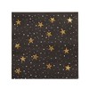 Blue Panda 50 Pack Starry Night Black and Gold Napkins for Cocktails Napkins and Party Supplies (5 x 5 Inches) - 3 of 4