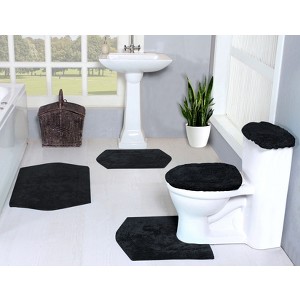 Waterford Collection Cotton Tufted Set of 5 Bath Rug Set - Home Weavers - 1 of 4