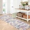 Washable Geometric Area Rug, Non-Slip Low Pile Foldable Stain-Resistant Floor Cover for Living Room Bedroom Dining Room - 2 of 4