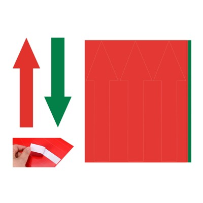 Unique Bargains PVC Self Adhesive Waterproof Arrow Sticker Arrow Sign 12 Pcs