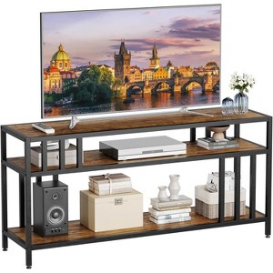 65'' TV Stand for Television up to 75 Inches, Entertainment Center with 3-Tier Open Storage Shelves, TV Media Console Table - 1 of 4