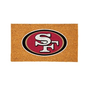 EvergreenNFLSan Francisco 49ers Logo Natural Coir 28 x 16 Inches Indoor Outdoor Doormat - 1 of 4