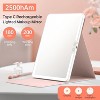 FUNTOUCH Large Rechargeable Travel Makeup Mirror with 10X Magnification, 3 Lighting Modes, Tabletop Folding with PU Leather Cover - 4 of 4