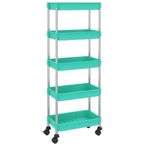 CLIHOME 5-Tier Kitchen Trolley with Removable Baskets, Versatile Organizer, Durable Iron and ABS Material - 1 of 4