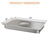6 Pack Full Size Stainless Steel Hotel Pans, 2.5 Inch Deep Steam Table Food Storage Containers Tray Set 20.9"l x 12.8"w - 3 of 4