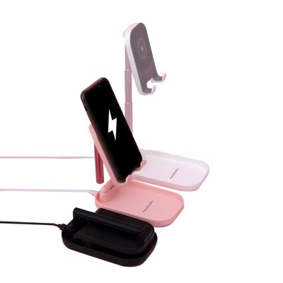 Cream White Foldable Cell Phone Charger Stand & iPad Holder