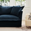 VASIP Slipcovered Blue Sofa Couch, Modern 3 Seater Sofa with Suppleness Armrests, Chenille Fleece Deep Seat Sofa for Living Room, Apartment - 4 of 4