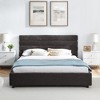 Racxily Queen Size Upholstered Bed, Cushioned Headboard & Solid Frame - 3 of 4