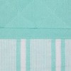 Design Imports  Double Stripe Oven Mitt Set Aqua 35X7.5" - 3 of 4