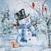 Collections Etc Winter Woodland Snowman Kitchen Appliance Towels - Set of 2 Blue - 3 of 3