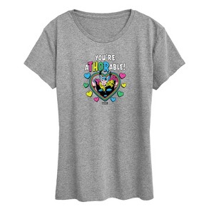 Women's - Marvel - Thor Valentine You're Athorable Short Sleeve Graphic T-Shirt - 1 of 4