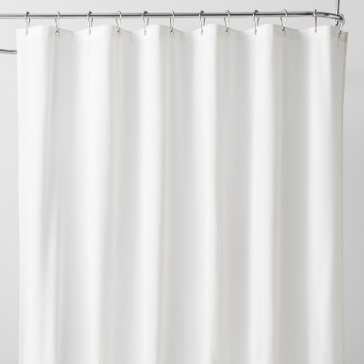 Waterproof Basket Weave Fabric Shower Liner Winter White Made By