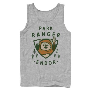 Men's Star Wars: The Empire Strikes Back Park Ranger Endor Ewok Badge Tank Top - 1 of 4