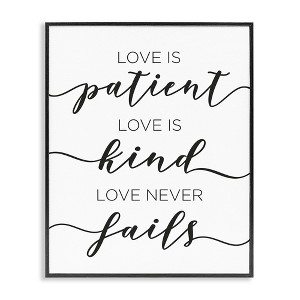 Stupell Industries Love Never Fails Phrase, 16" x 20" - 1 of 4