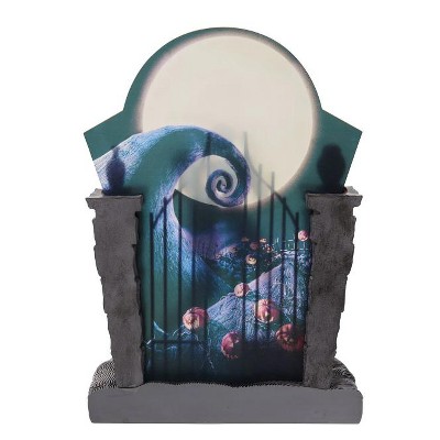 Nightmare Before Christmas Jack and Sally Resin Figurine with LED Moon