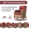 Gymojoy Outdoor Swivel Chairs with Side Table Glider Chairs Set of 3 - 4 of 4