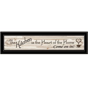 "Kitchen is the Heart of the Home" by Artisan Trendy Decor 4U, Ready to Hang Framed Print, Black Frame - 1 of 1