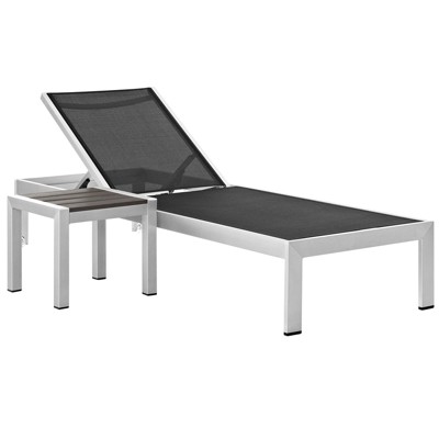 Modway Shore 2 Piece Outdoor Patio Aluminum Set