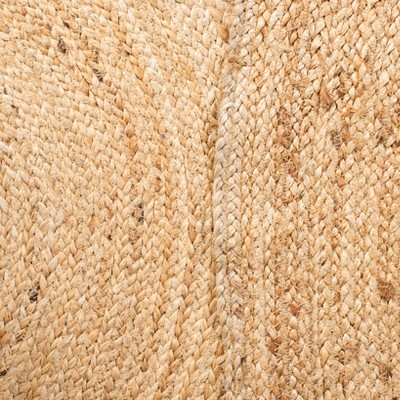 Natural Round Hand-Woven Jute Area Rug