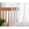Garvee Floral Embroidered Semi Sheer Curtains Voile Grommet Farmhouse Window Treatments Set, 2 Panels - 4 of 4