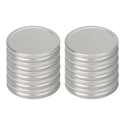 Unique Bargains Wide Mouth Metal Mason Jar Lids 10 Pcs