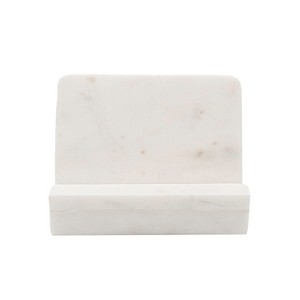 7.75" x 8.5" Kendal White Marble Premium Kitchen Cook Book Holder w/ Foam Feet - 1 of 4