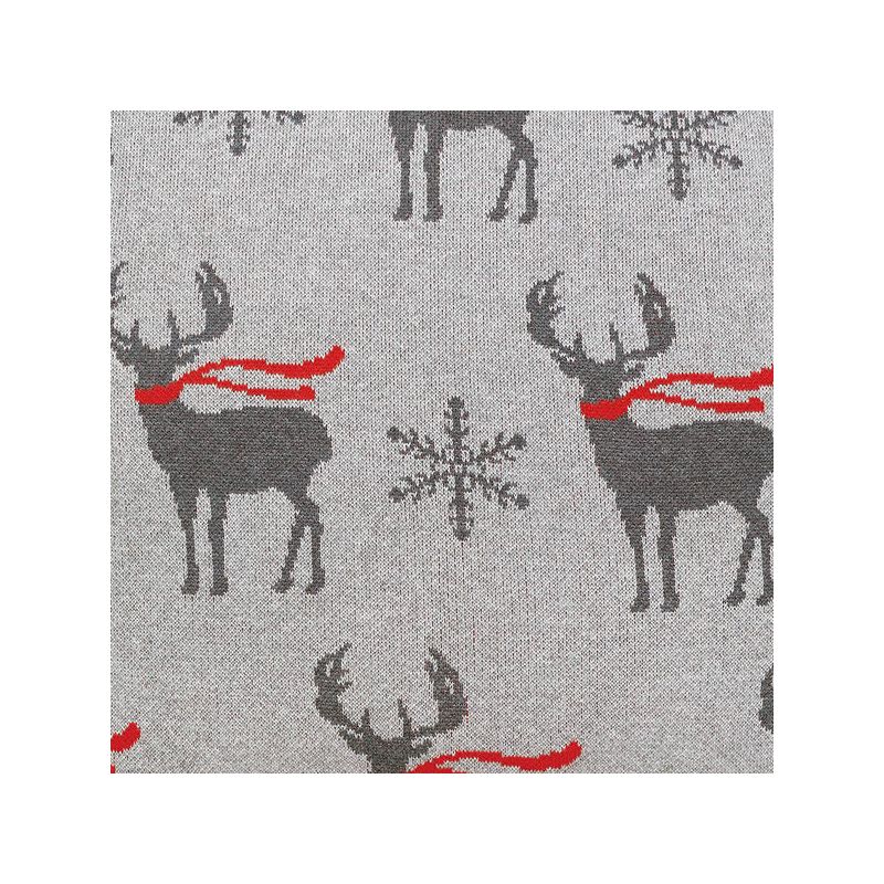 C&F Home 20" x 20" Deer Scarf Christmas Holiday Knitted Throw Pillow, 2 of 9