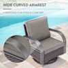 Buenhomino Outdoor Patio Furniture Set-7 Pieces All-Weather Wicker Outdoor Furniture with Patio Swivel Chairs Outdoor Patio Conversation Sets - 3 of 4