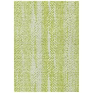 Artichoke Green And Ivory Botanical Leaves Washable Indoor Outdoor Area Rug - 1 of 4