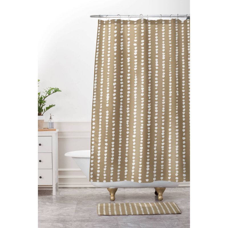 Alisa Galitsyna Simple Hand Drawn Pattern Christmas Shower Curtain Brown - Deny Designs, 4 of 5