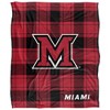 Miami University Campus Plaid Spirit Silky Touch Super Soft Throw Blanket 50x60 - 2 of 4