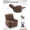 Adult Rocker Swivel Recliner Chair - Soft Fabric Overstuffed Manual Glider, Comfy Nursery Rocking Sofa Chair for Living Room - 3 of 4