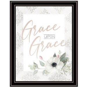 HomeRoots Grace Upon Grace Black Framed Print Wall Art - 1 of 3