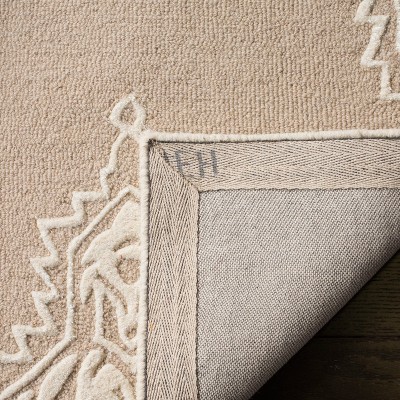 Ivory Elegance Hand-Tufted Wool & Viscose 5' x 8' Area Rug
