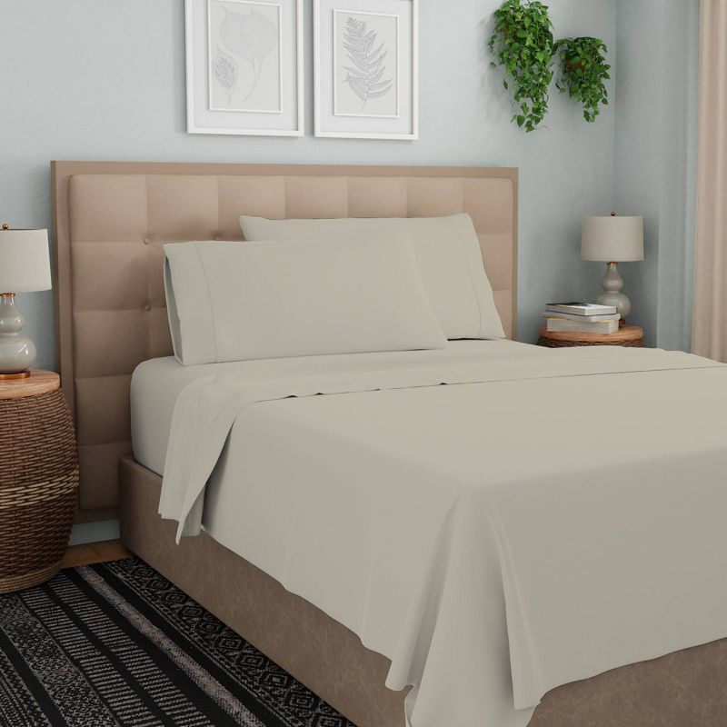 400 Thread Count Ultimate Percale Cotton Solid Sheet Set - Purity Home, 1 of 5