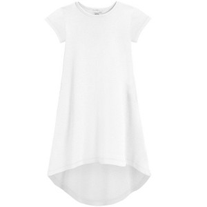 City Threads USA-Made Cotton Soft Jersey Girls Short Sleeve Hi-Lo Maxi Dress - 1 of 4