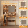 Bedroom Makeup Vanity Desk w/ Mirror and Lights, Vanity Table w/ Charging Station, RGB Lights Wood Dressing Table - 4 of 4