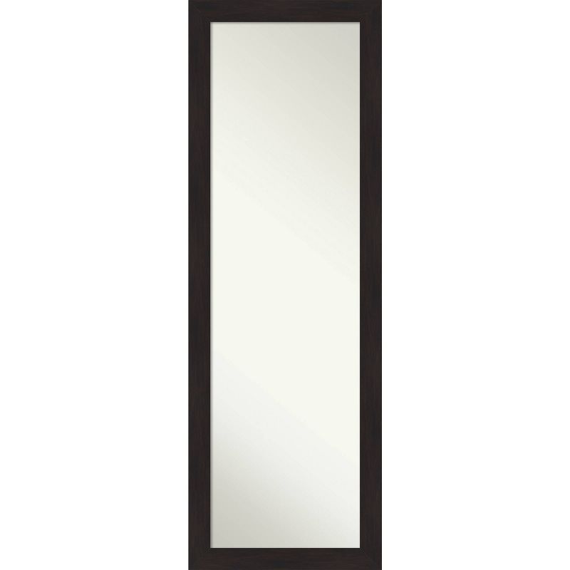 18&#34; x 52&#34; Non-Beveled Furniture Espresso Narrow Full Length on The Door Mirror - Amanti Art, 1 of 11