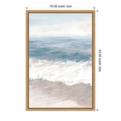 Eva Watts Coastal Beach Waves Canvas Wall Art Print