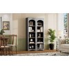 Okak 72"H Freestanding Bookshelves Pantry Cabinet with 5 Tier Adjustable Shelves, Display Bar Buffet Cabinet for Hallways Living Room Kitchen - 3 of 4