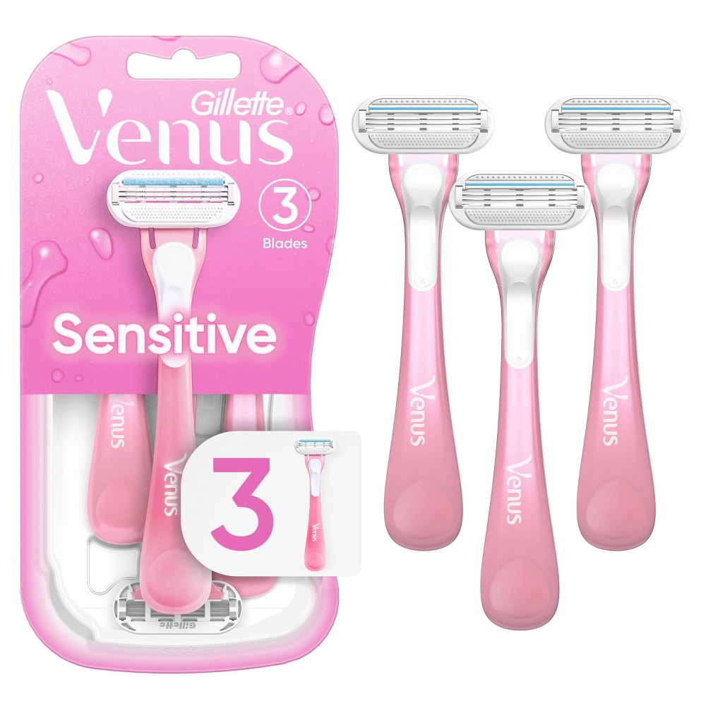 Photos - Shaver Venus Sensitive Women's Disposable Razors - 3ct 