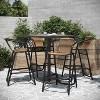 Merrick Lane Set of Four Restaurant Style Barstool with PE Rattan Seat for Indoor/Outdoor Use - 2 of 4