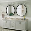 Apmir Round High Quality Aluminum Alloy Framed French Cleat Mounted Wall Decor Bathroom Vanity Mirror in matte black with 5-Year Warranty - 2 of 4