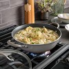 Gibson Cravings By Chrissy Teigen 5 Quart Enameled Aluminum Everyday Pan in Shadow with Silicone Handles - 4 of 4