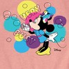Girls' - Disney - Minnie Mouse Blowing Bubbles Everywhere Fitted Short Sleeve Graphic T-Shirt - 2 of 4
