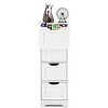 Tangkula 4 Drawers Bathroom Storage Cabinet Free-Standing Side Storage Organizer, White - 4 of 4